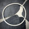Sterling silver flattened stacking bangle