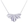Silver Pleated Fan Necklace by Alice Barnes
