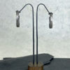 Sync Hoop Earrings, silver with oxidised detail