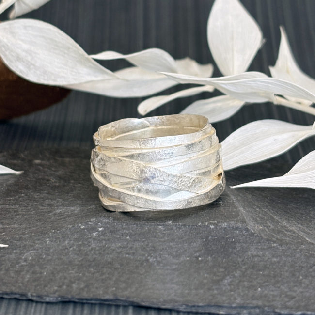 1mm Sterling Silver Wrap Ring - Image 2