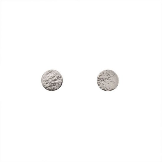 Paillette Medium stud earrings in silver