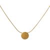 Paillette Tiny Disc Pendant in gold vermeil