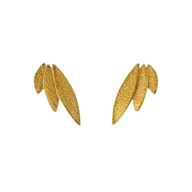 Icarus Stud Earrings in gold vermeil