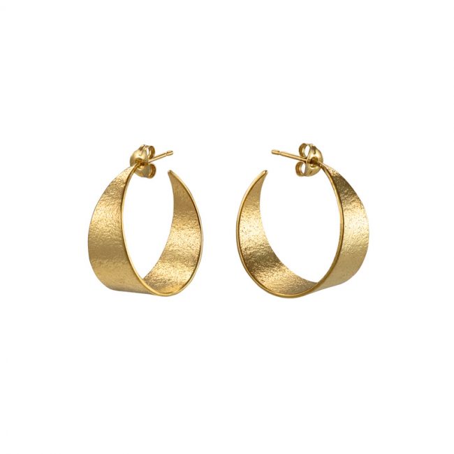 Icarus Medium Hoop Earrings in gold vermeil