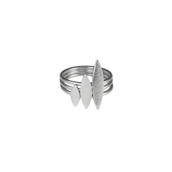 Icarus Stacking Rings in silver