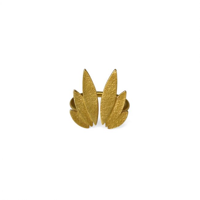 Icarus Fanned Ring in gold vermeil