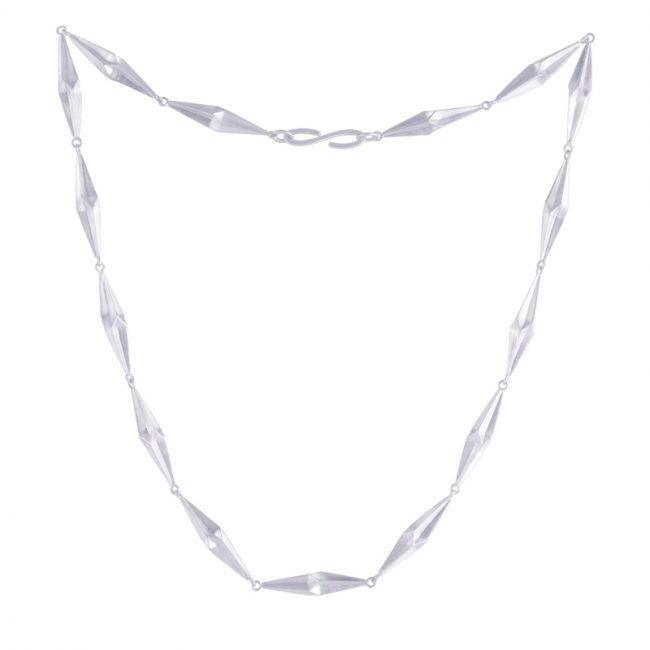 Full Shard silver necklace by alice Barnes