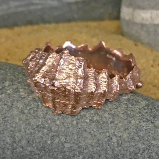 Rose gold plated Beachcomber ring by Milly Munday