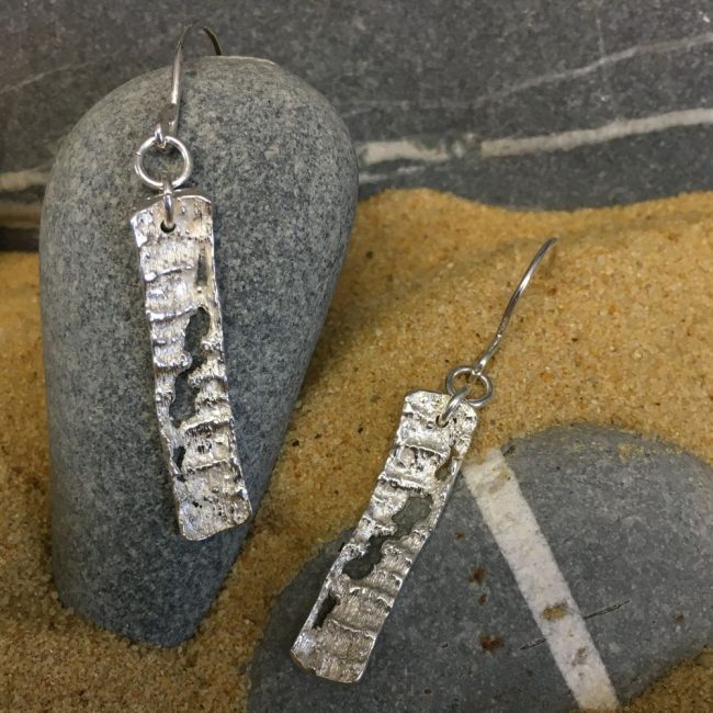 Silver Tidal Drop earrings by Milly Munday