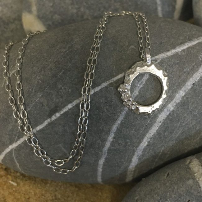 Mini Limpet silver pendant by Milly Munday