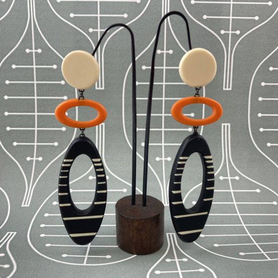 Long maxi elipse earrings by Karen McMillan