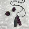 Alyssa oxidised silver and berry aluminium jewellery, by Penny Warren