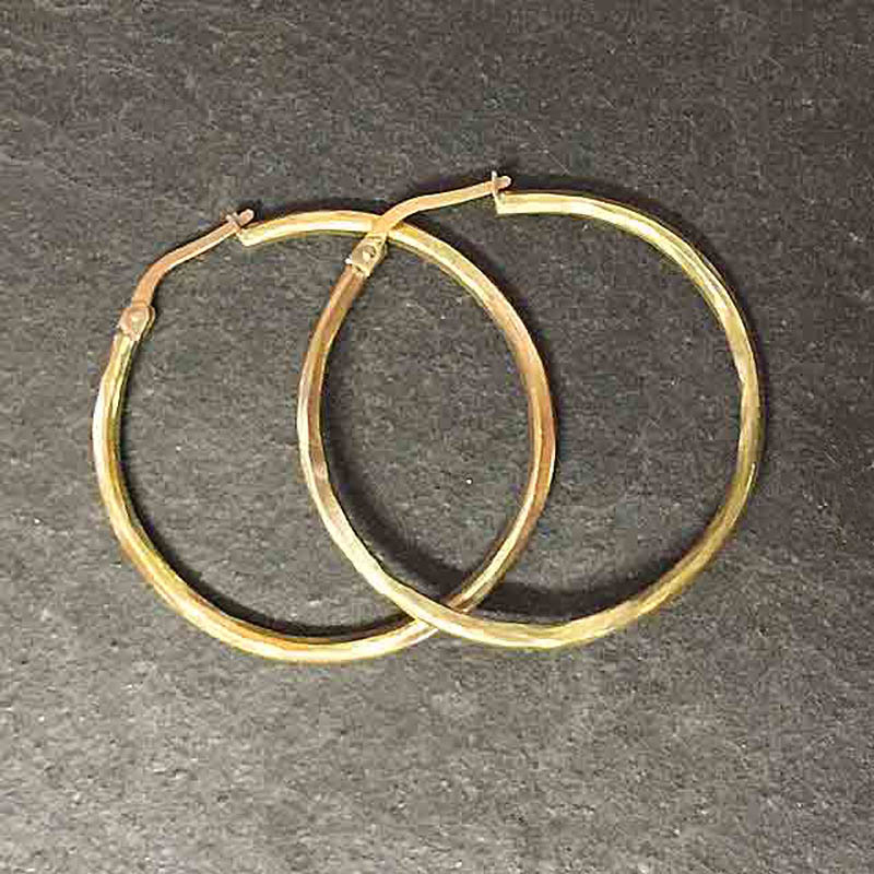 recycled 9ct gold hoop earrings