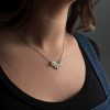 Silver Pleated Fan Necklace by Alice Barnes