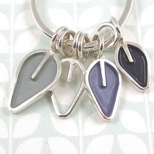Silver and enamel mini drop pendant by Emma Leonard