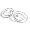 Sterling Silver Gyra Hoop Stud Earring