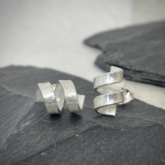 Smallest Silver Spin Studs by Frances Stunt