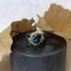 Oxidised Silver & 18ct Yellow Gold 'Scattered' Topaz Ring