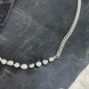 Curb Chain & Pearl Half and Half Necklace - Image 2