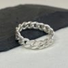 Sterling Silver Curb Chain Ring - Image 2
