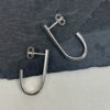 Sterling Silver Large Paperclip Studs - Image 3