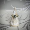 Hammered 18ct Yellow Gold & Sapphire Ring - Image 2