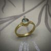 Hammered 18ct Yellow Gold & Sapphire Ring - Image 5
