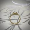Hammered 18ct Yellow Gold & Sapphire Ring - Image 4