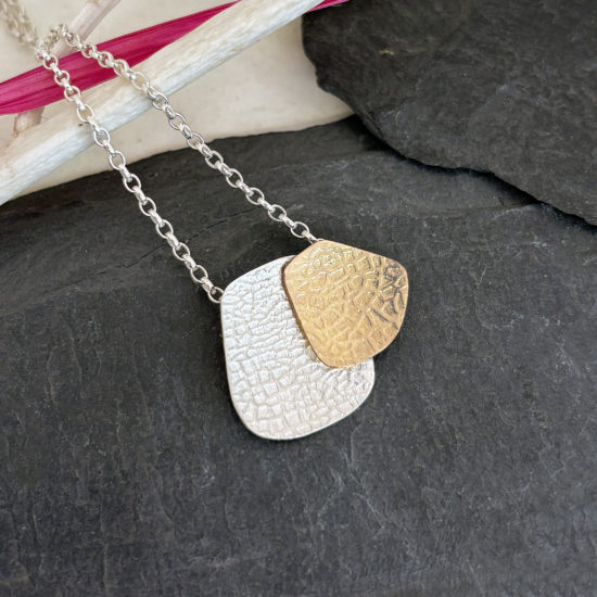 Sterling Silver & Gold Filled Overlap Necklace