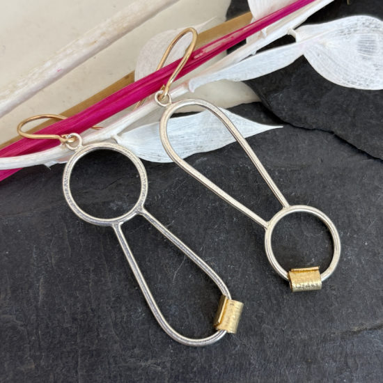 Sterling Silver & Gold Filled Missmatch Earrings