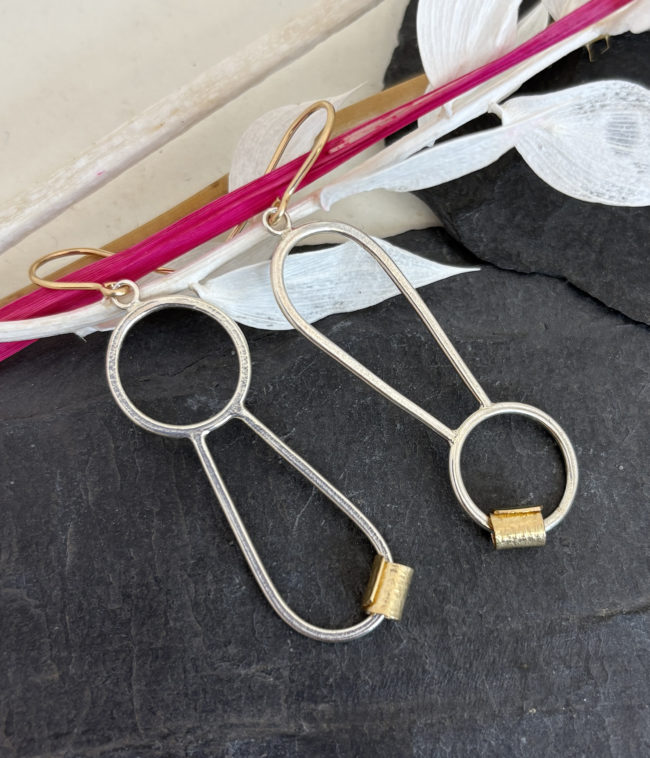 Sterling Silver & Gold Filled Missmatch Earrings