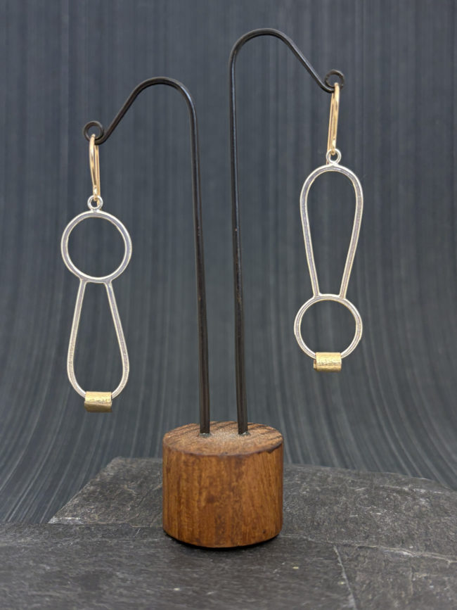 Sterling Silver & Gold Filled Missmatch Earrings - Image 2